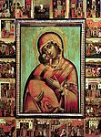 Icone de la Vierge de Vladimir début XVIIIe siècle
