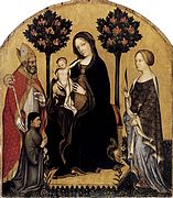 Gentile de Fabriano Vierge et Enfant avec Saint Nicolas et Sainte Catherine