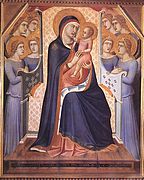 Pietro Lorenzetti, Vierge en Gloire avec les Saints